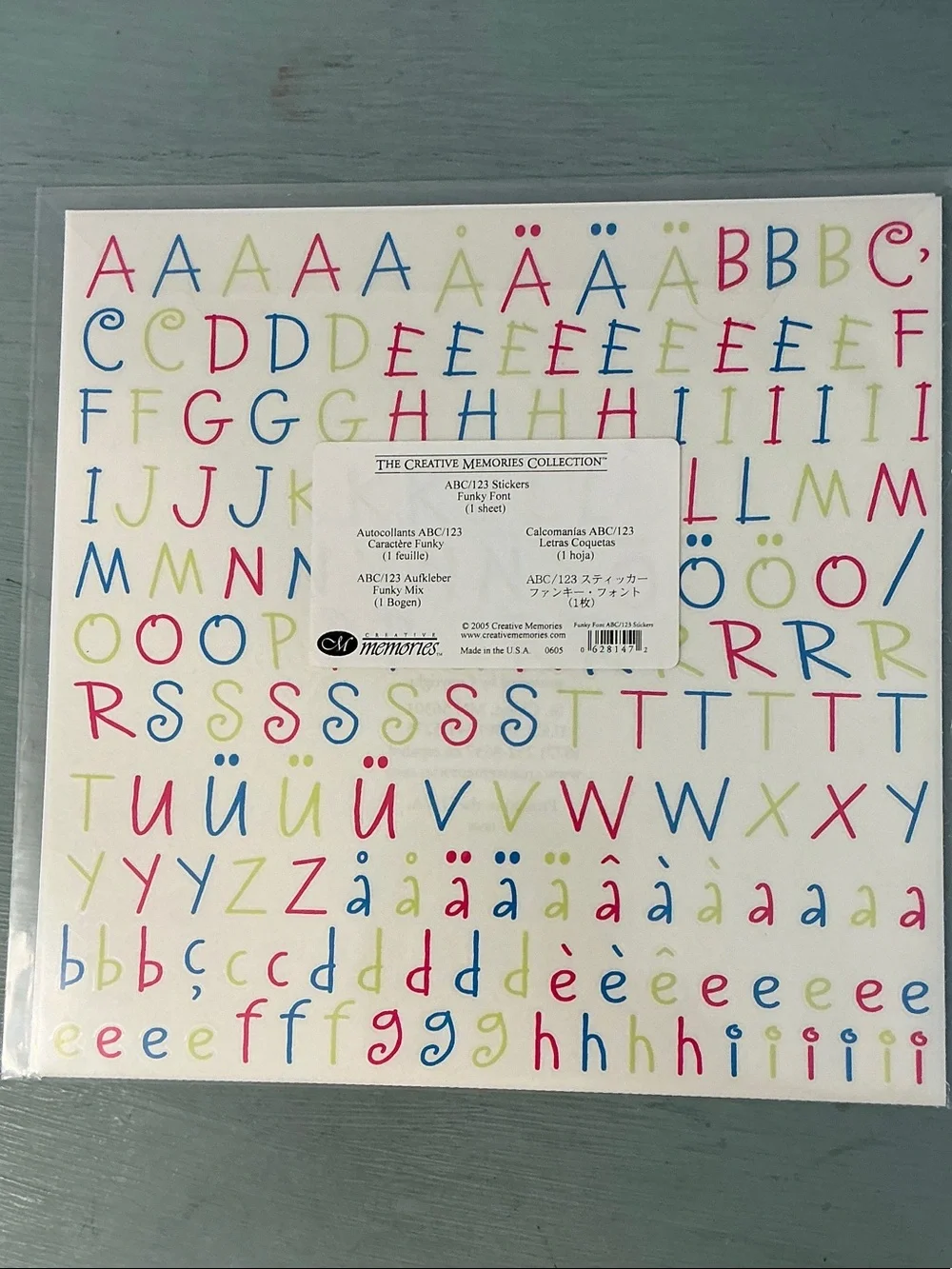 Creative Memories Alphabet Sticker Sheet and Two Paper Packs New in Packages
